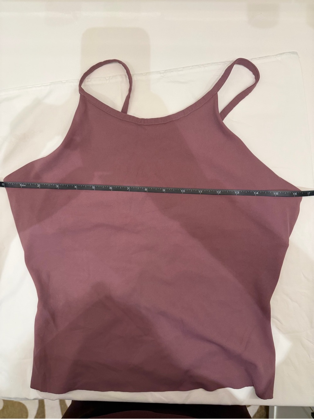 Nike Dri-FIT High-Neck Halter Tank Top Built-In Shelf Bra Plum Large